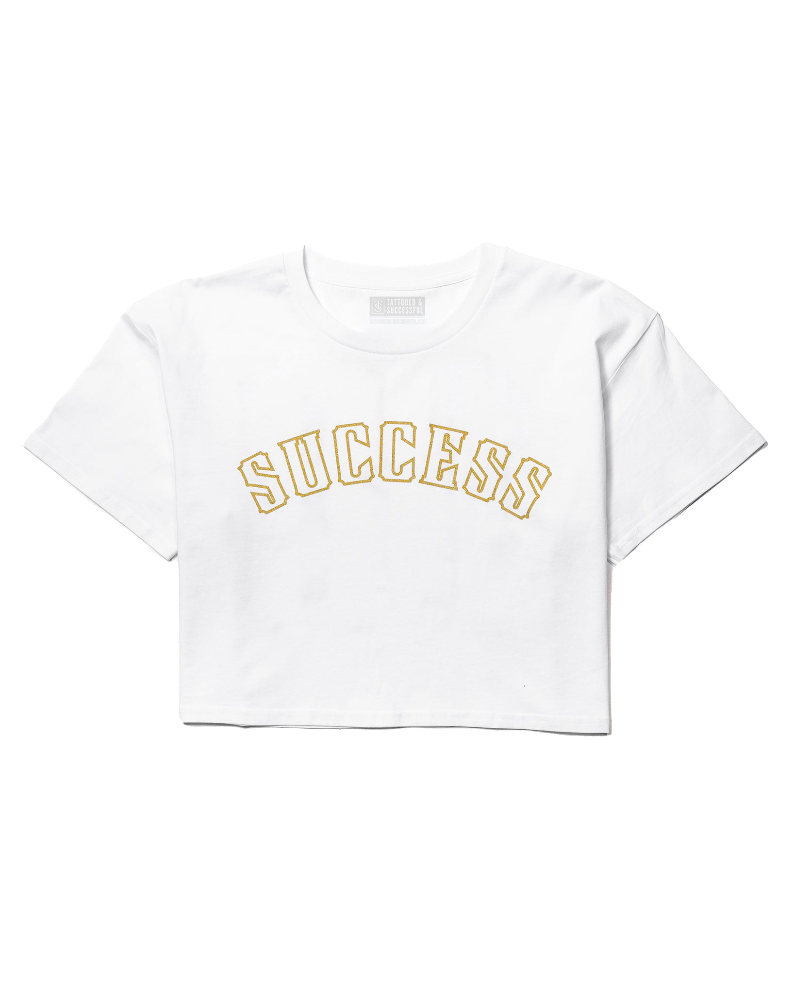 Success 18 Crop - White w/ Gold